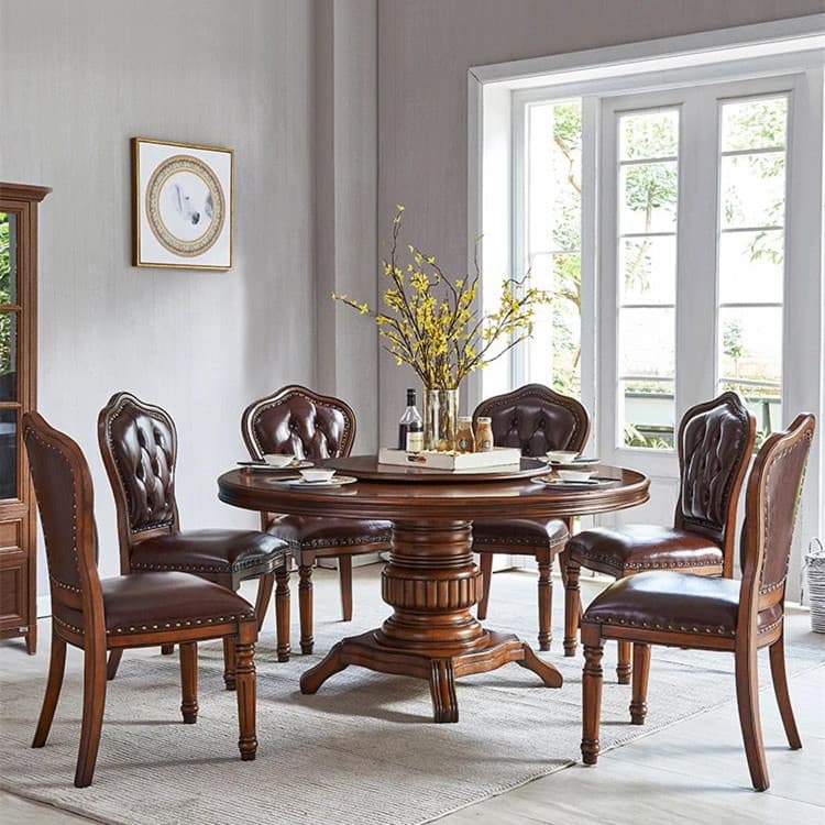 Solid wood table and chair combination