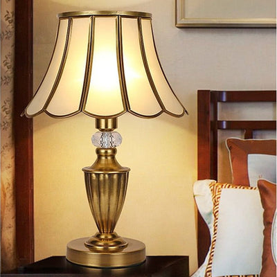 High-end style glass all-copper lamp