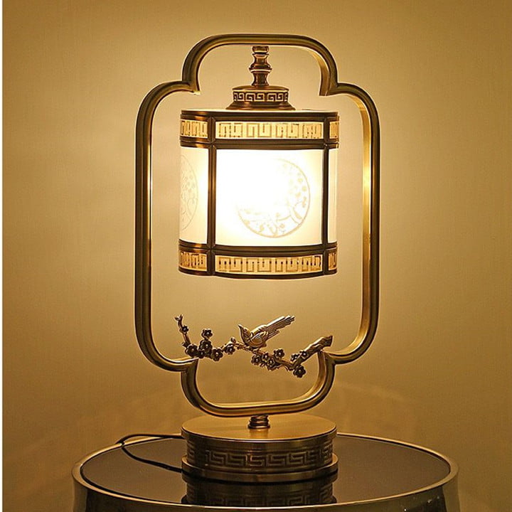 High-end style glass all-copper lamp