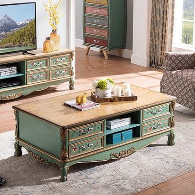 American solid wood painted coffee table