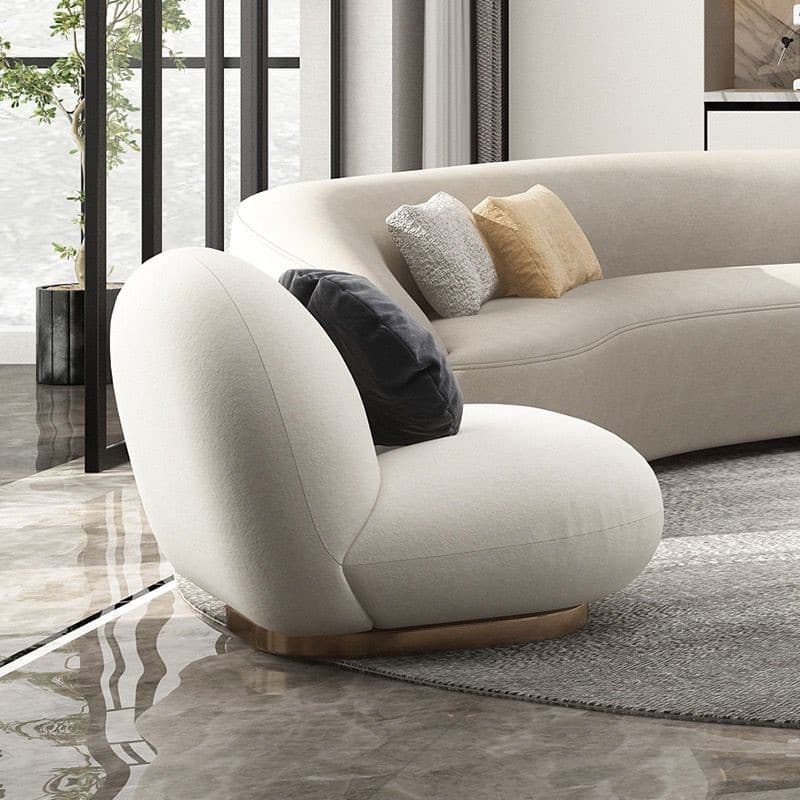 Single sofa chair lamb wool leisure chair