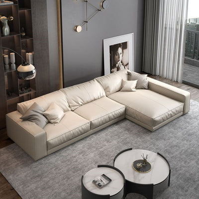 Modern leather living room sofa