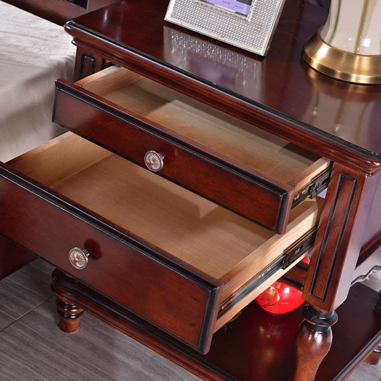 Solid wood bedside cabinet