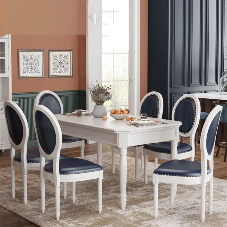 Rectangular rustic solid wood dining