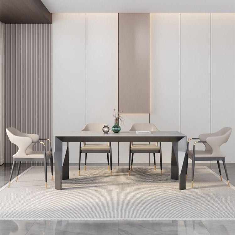 Luxury rectangular dining combination