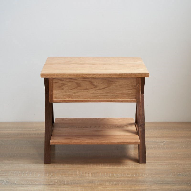 Solid wood side table