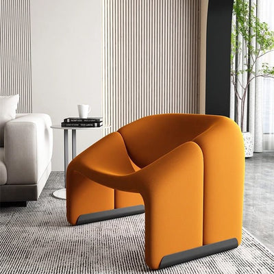 Velvet-upholstered Accent Chair