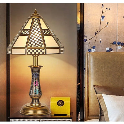 High-end style glass all-copper lamp