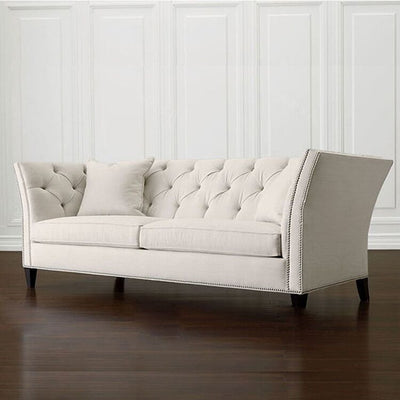 White cotton sofa