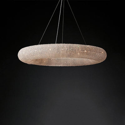 Crystal Halo Clear Chandelier