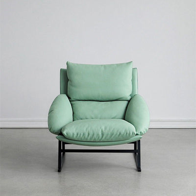 Upholstered leather technical fabric chair