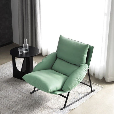 Upholstered leather technical fabric chair