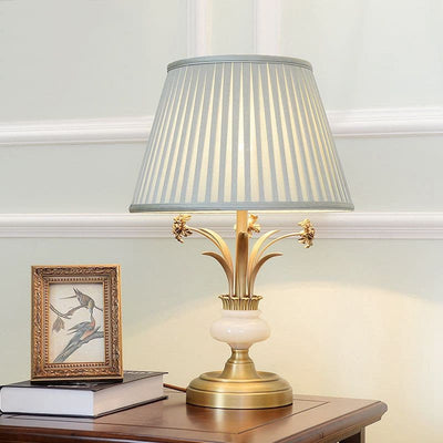 Cylindrical bedside table lamp