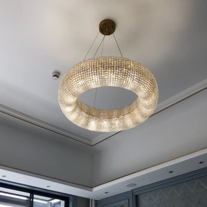 Crystal Halo Clear Chandelier