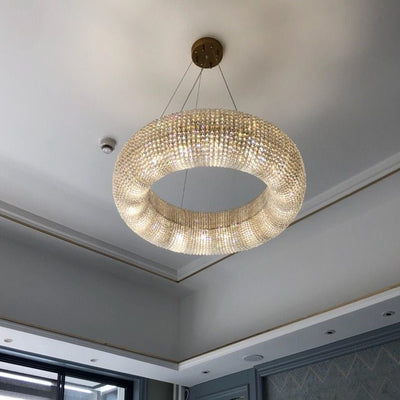 Crystal Halo Clear Chandelier