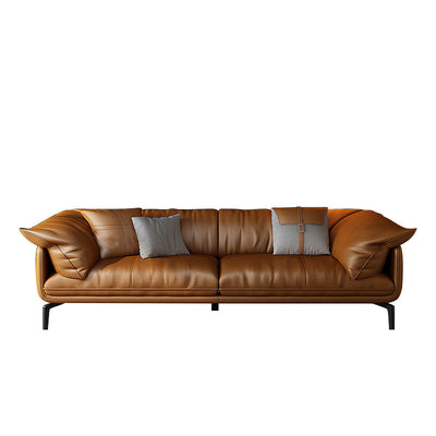 Modern top layer cowhide sofa combination