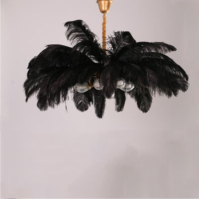 Nordic Ostrich Feather Chandelier