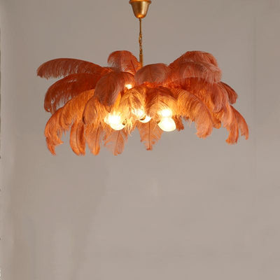 Nordic Ostrich Feather Chandelier