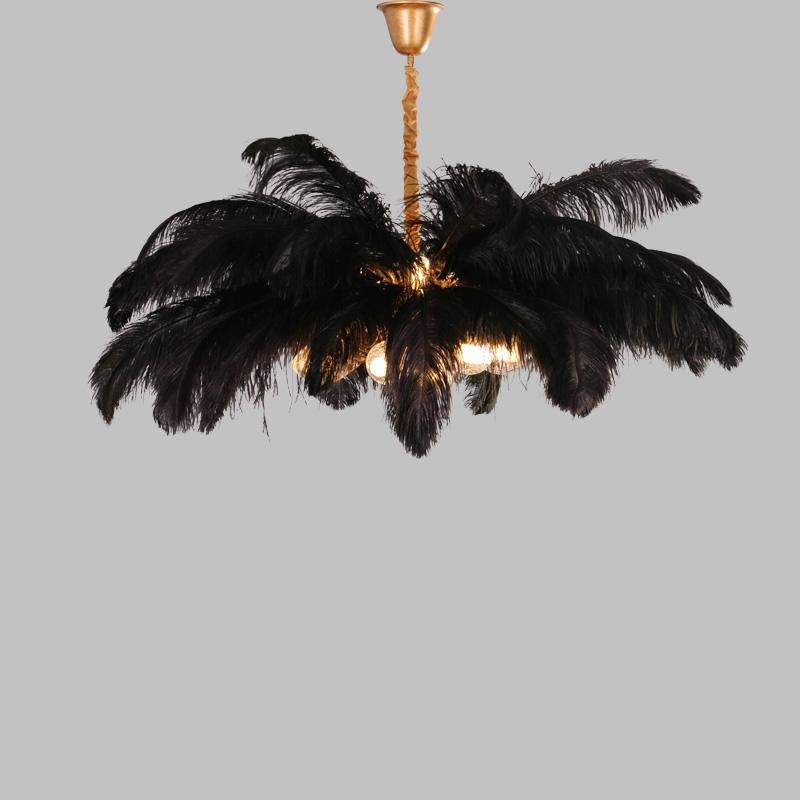 Nordic Ostrich Feather Chandelier