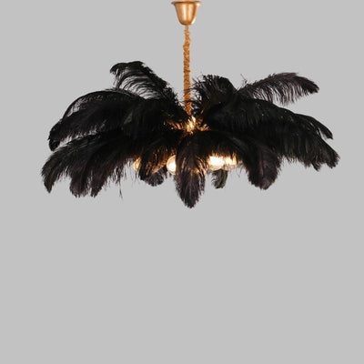 Nordic Ostrich Feather Chandelier