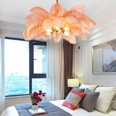 Nordic Ostrich Feather Chandelier