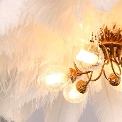 Nordic Ostrich Feather Chandelier