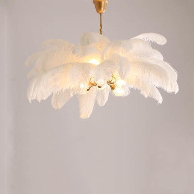 Nordic Ostrich Feather Chandelier