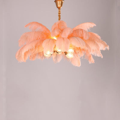 Nordic Ostrich Feather Chandelier