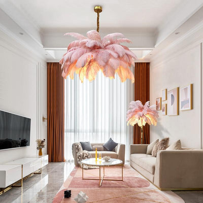 Nordic Ostrich Feather Chandelier