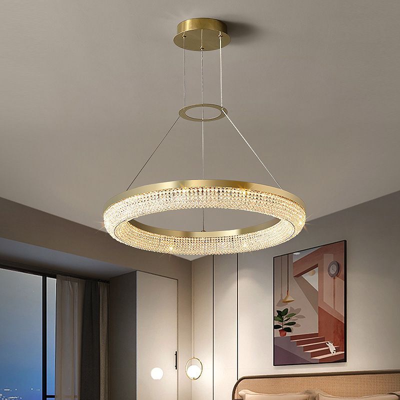 D18'' Crystal Ring Chandelier