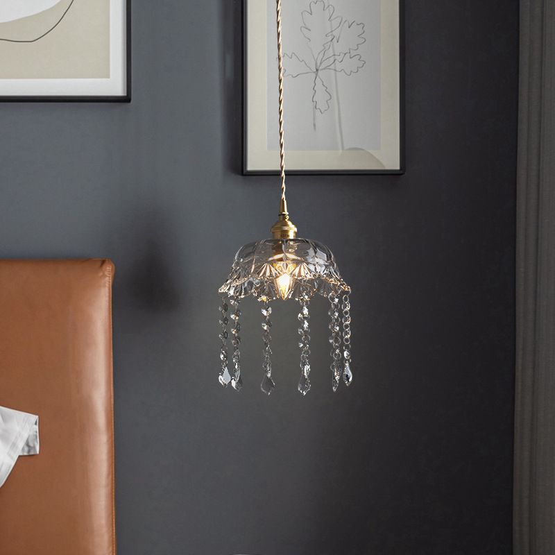 Modern Crystal Tassel Pendant Ring Crystal Chandelier