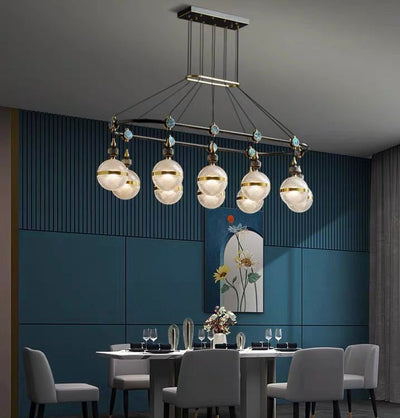 Creative black rectangle chandelier