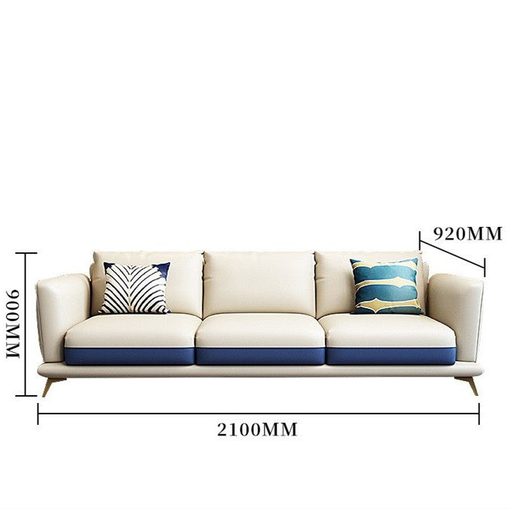 Modern luxury leather sofa combination