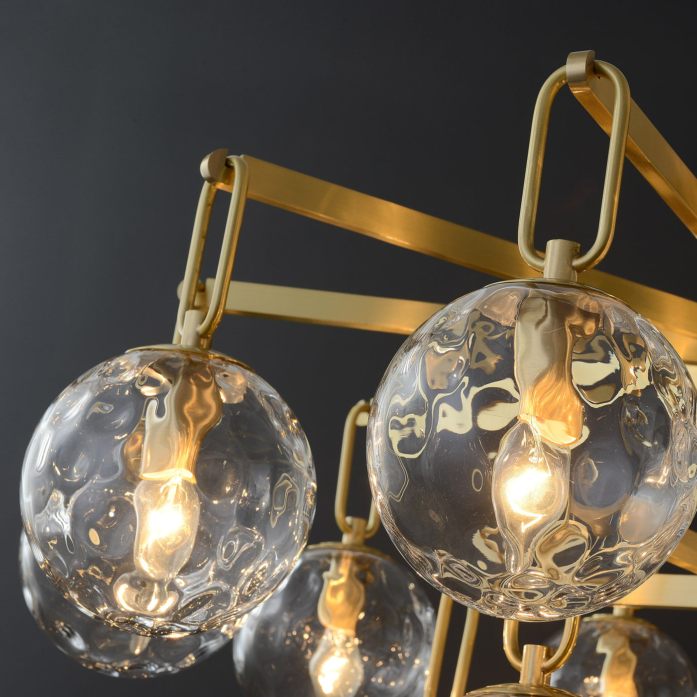 15-Lights Glass Ball Chandelier