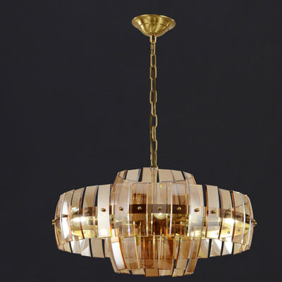 Amber glass chandelier