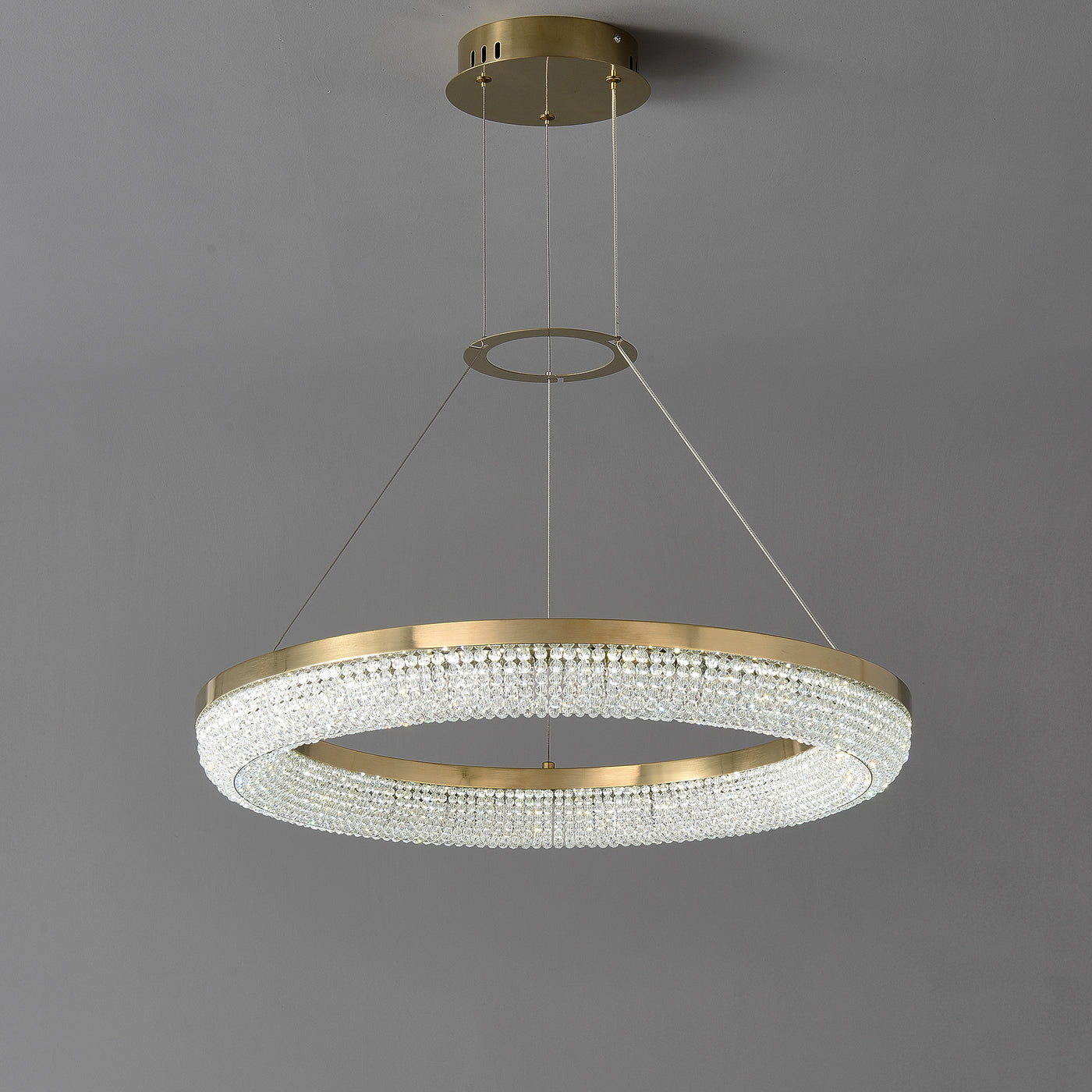 D18'' Crystal Ring Chandelier