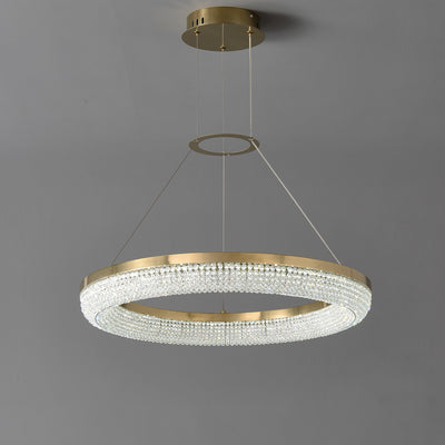 D18'' Crystal Ring Chandelier