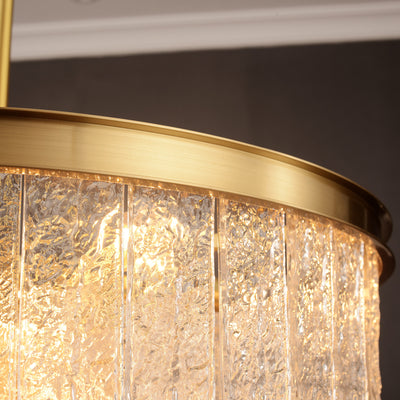 Round Golden Lamp Body Modern Chandelier D18"