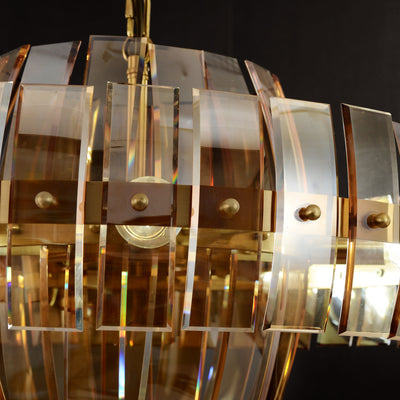 Amber glass chandelier
