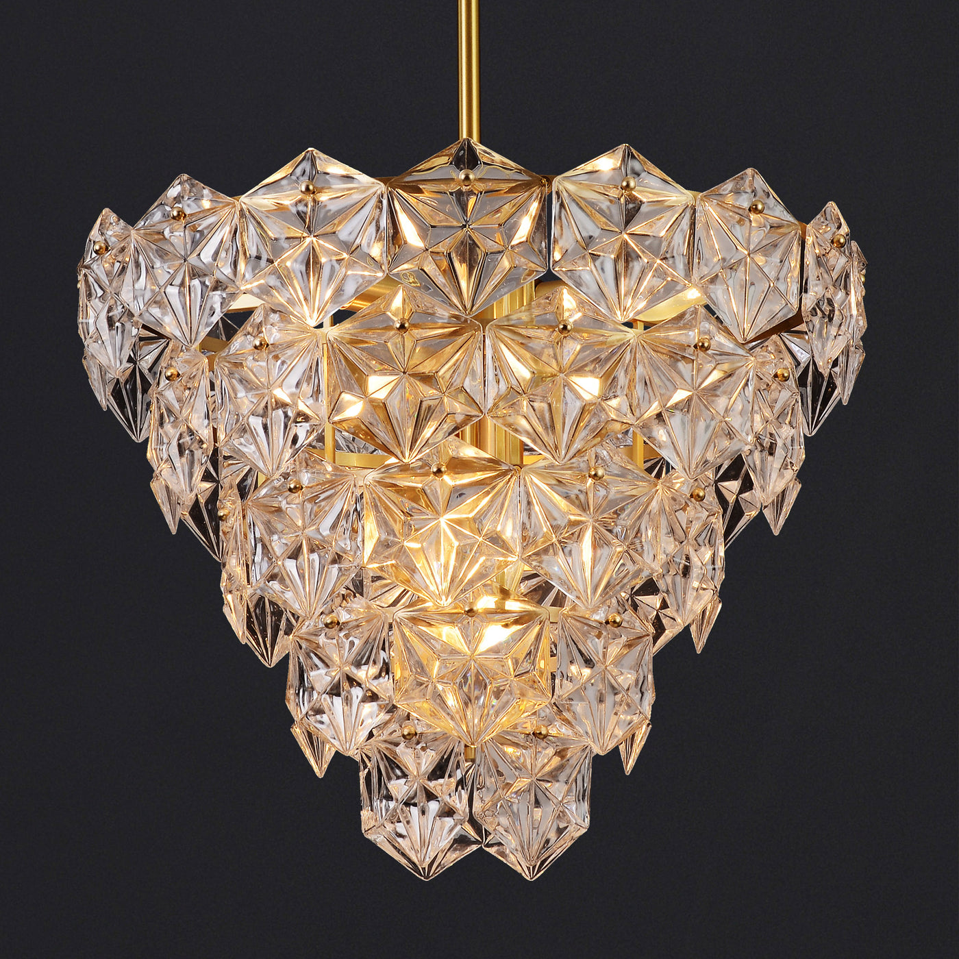 Diamond Mordern style Brass crystal glass chandelier