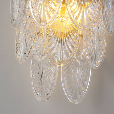 Transparent Brass Glass Wall Sconce