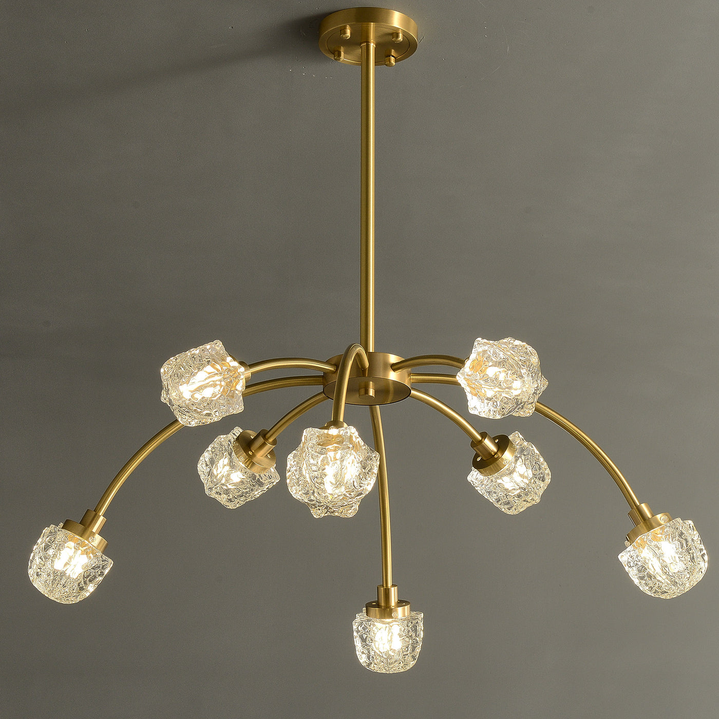 8 Lights Full Copper Crystal Chandelier