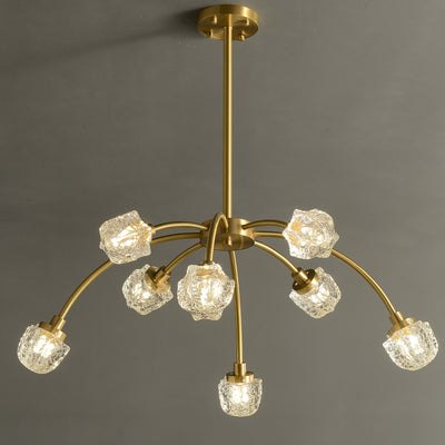 8 Lights Full Copper Crystal Chandelier