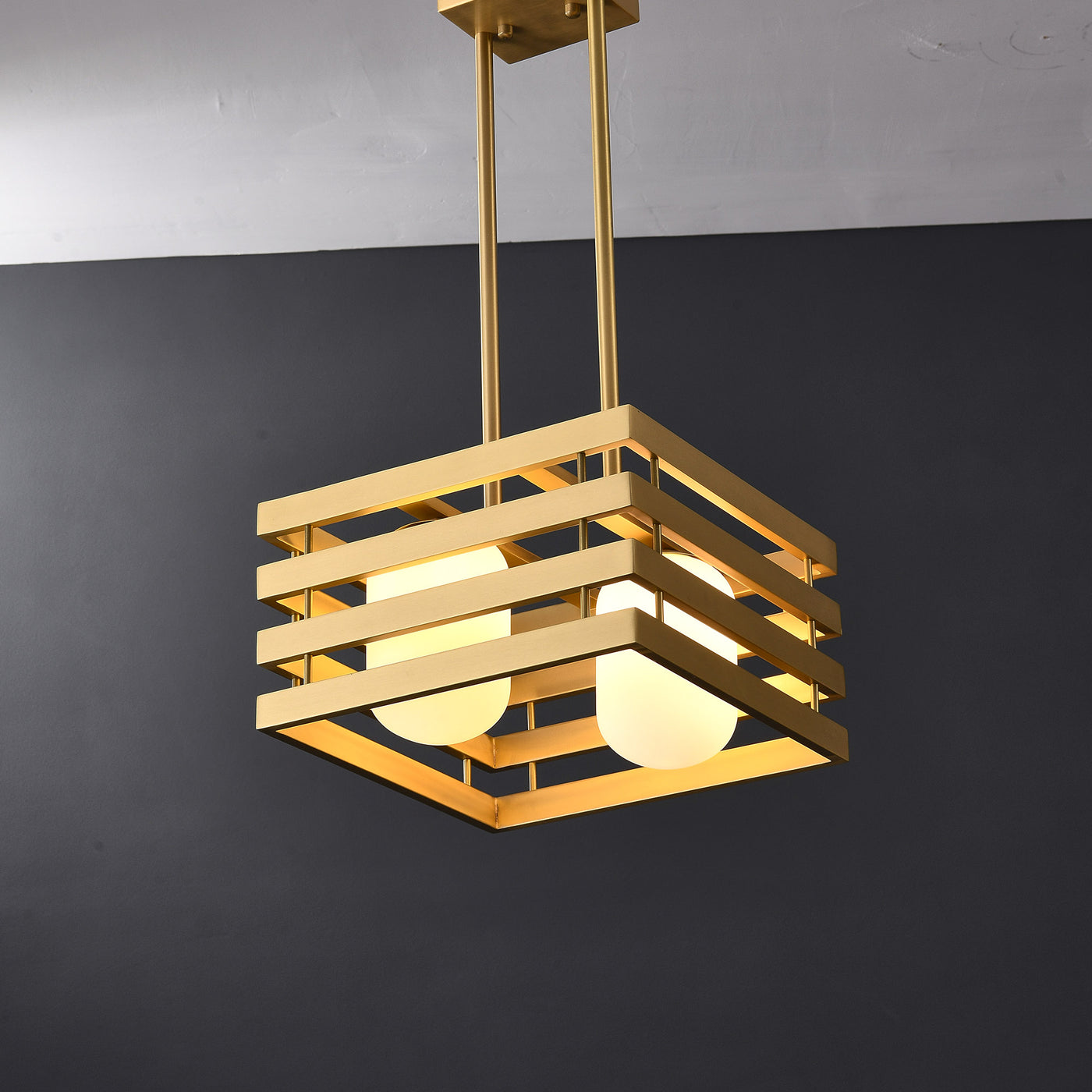 Modern brass pendant light