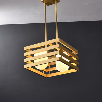 Modern brass pendant light