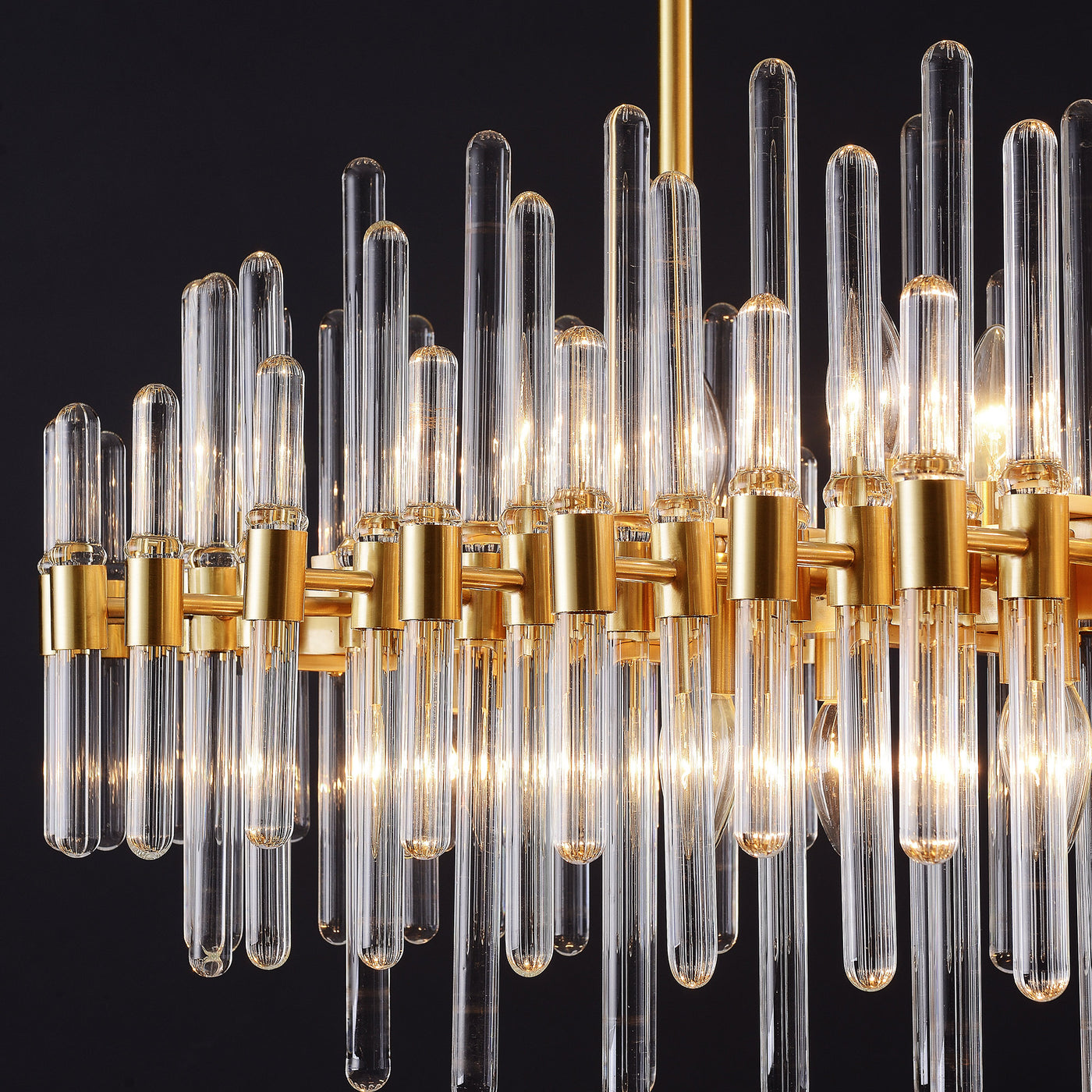 Rectangular Icicle Glass Chandelier