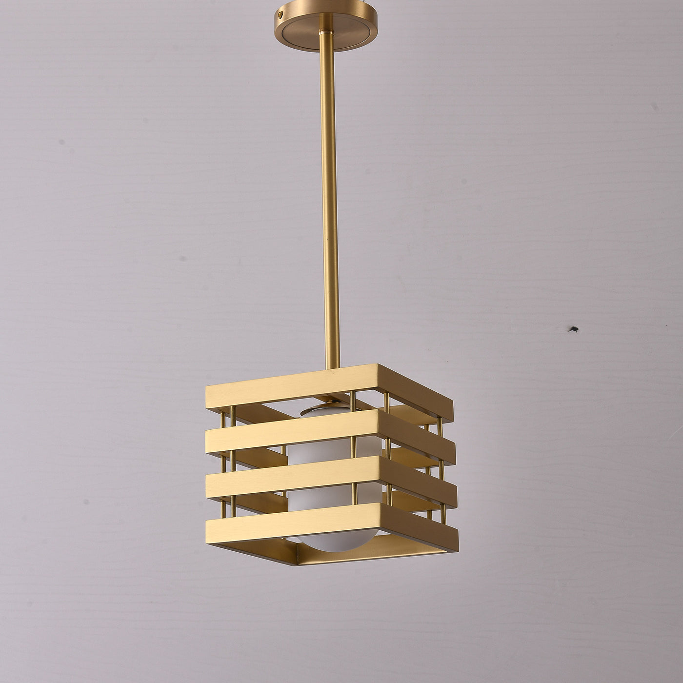 Modern brass pendant light