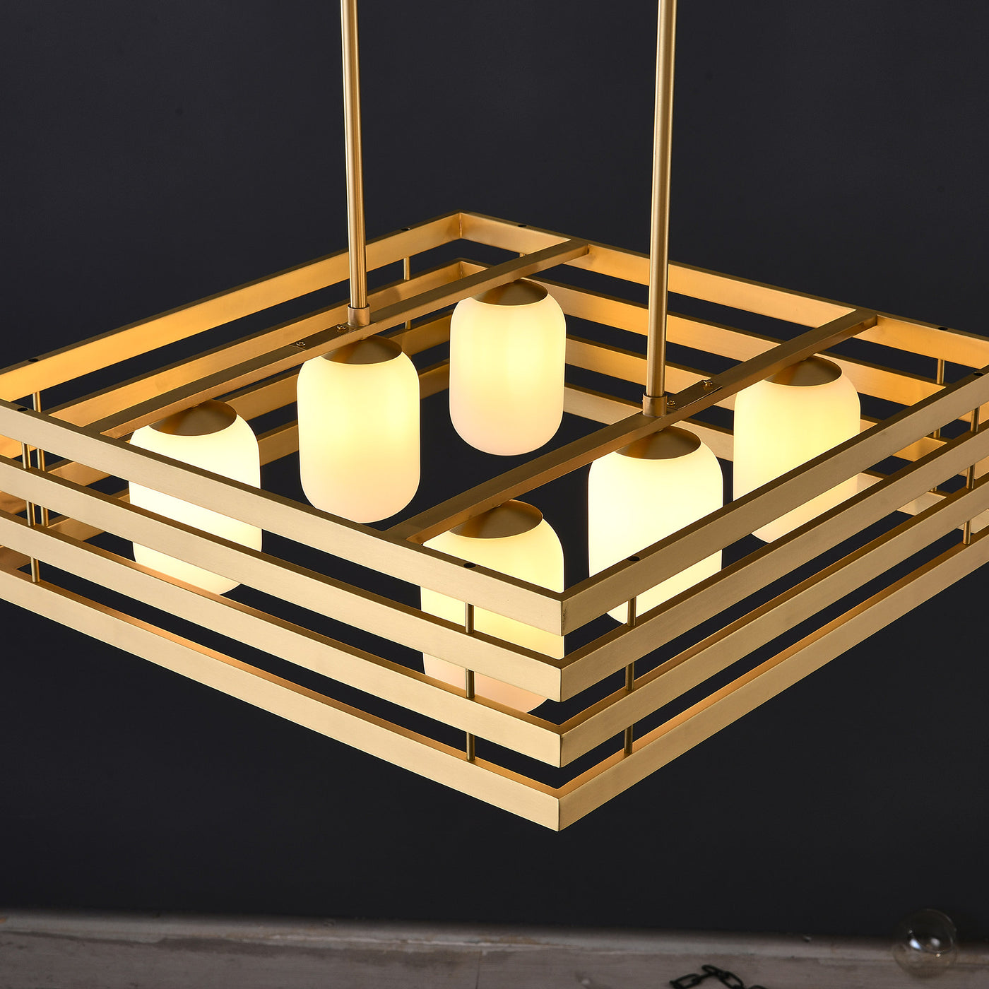 Modern brass pendant light