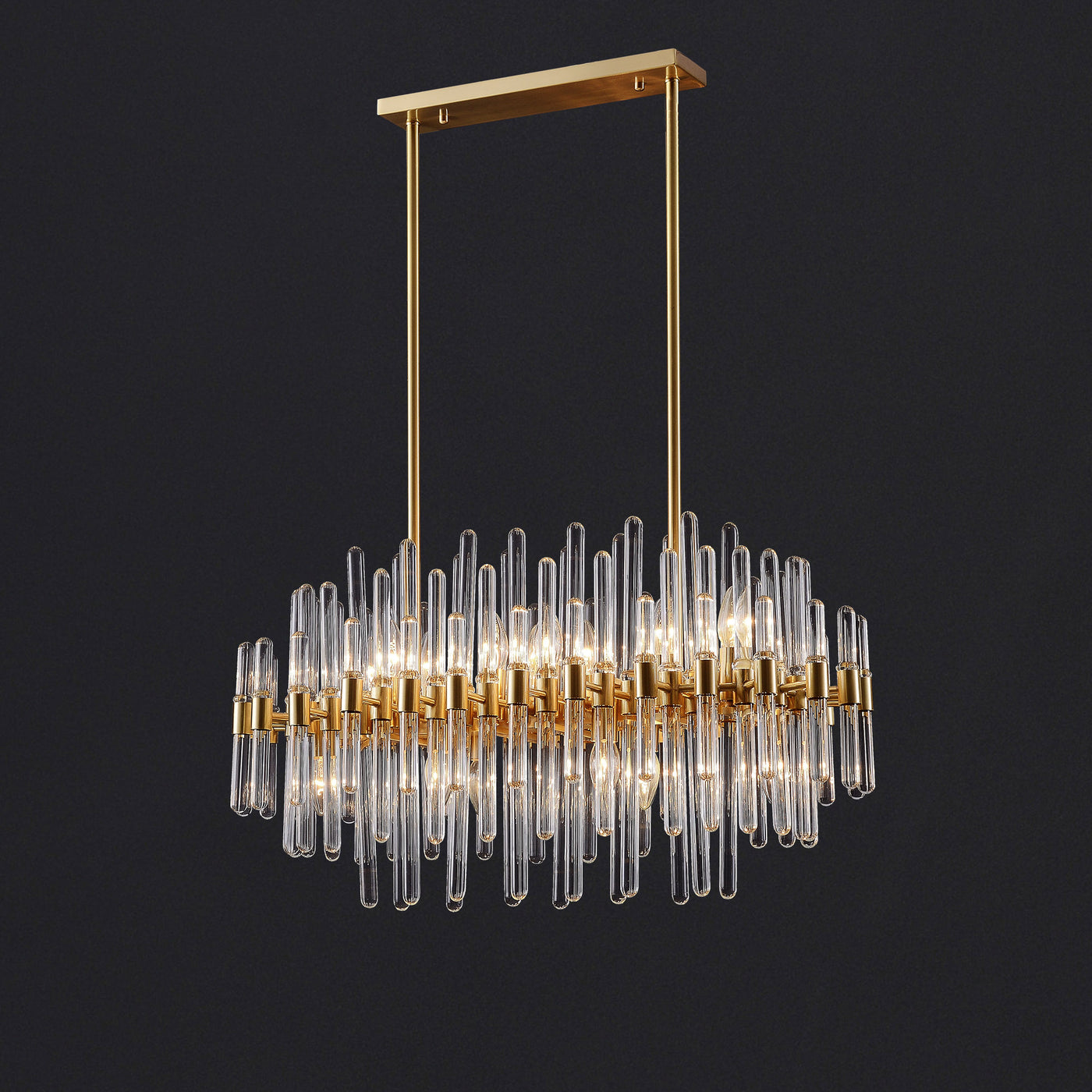 Rectangular Icicle Glass Chandelier