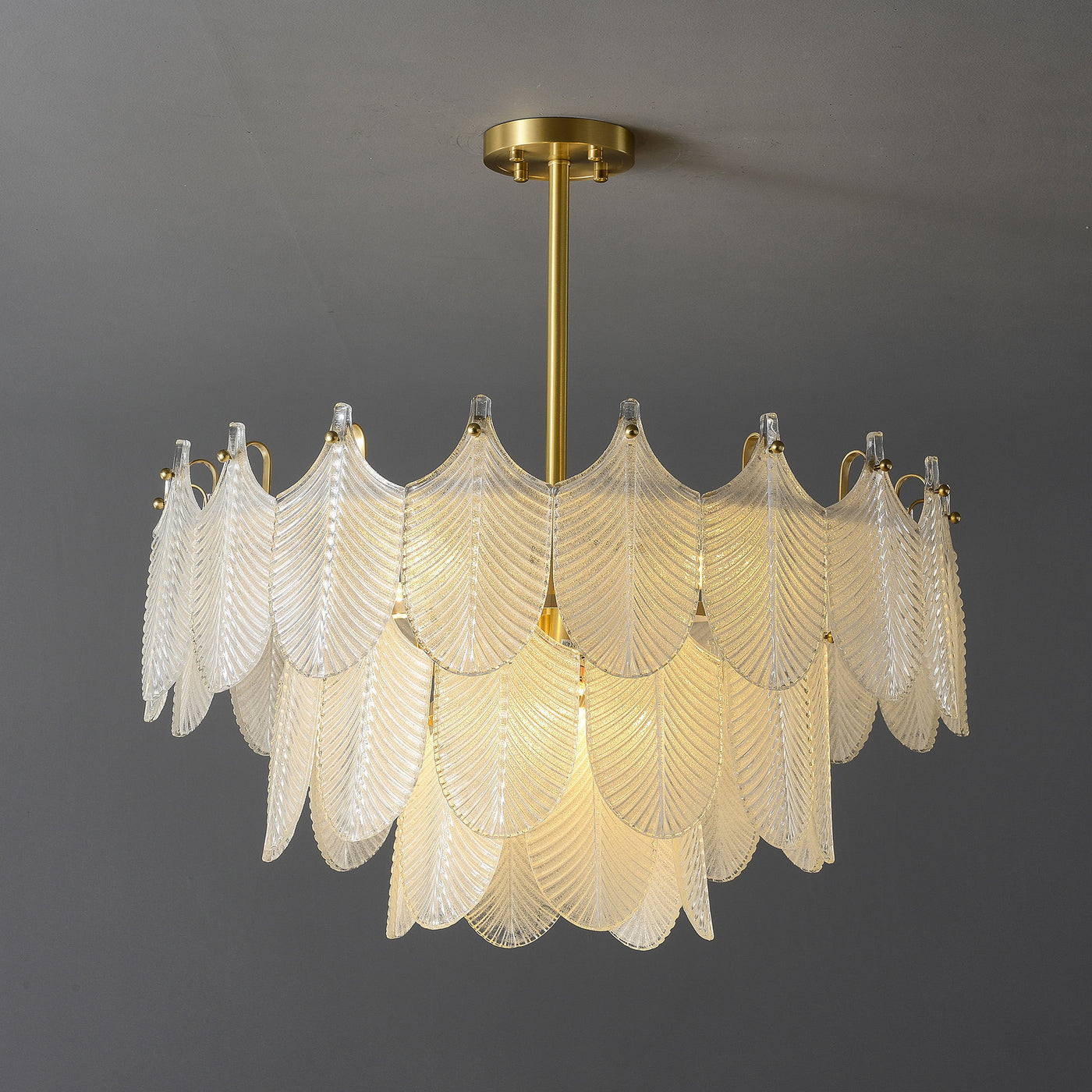 Postmodern luxury White Leaf Chandelier